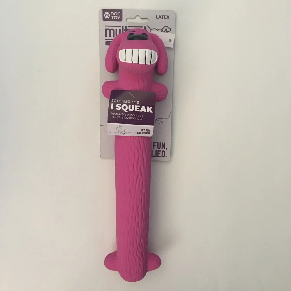 12” Dog Toy Latex Squeaker Original Loofa Dog Ruff 12 NEW by Multipet